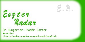 eszter madar business card
