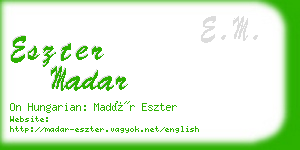 eszter madar business card